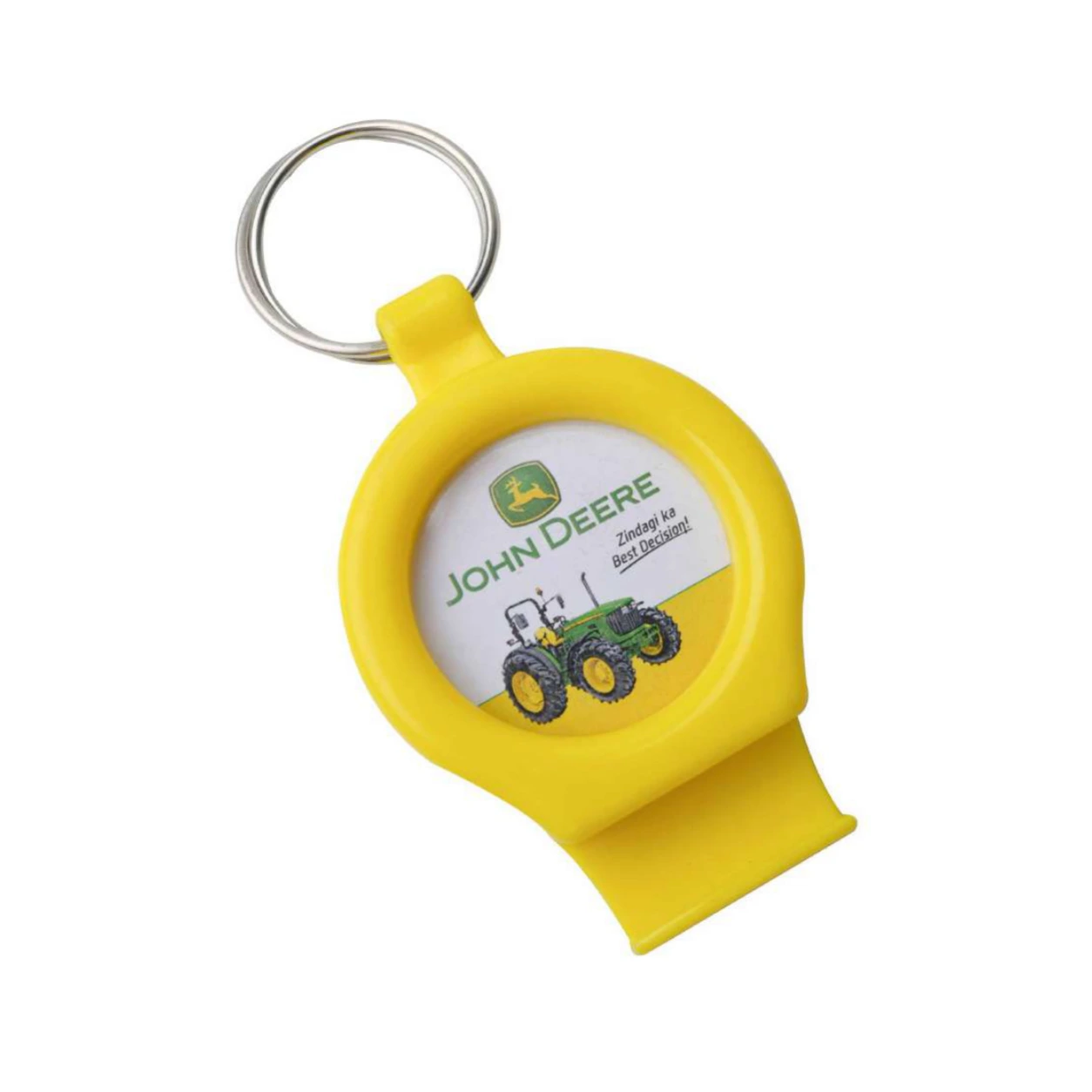 74 Yellow Round Photo Mobile Stand ABS Plastic Keychain — 74