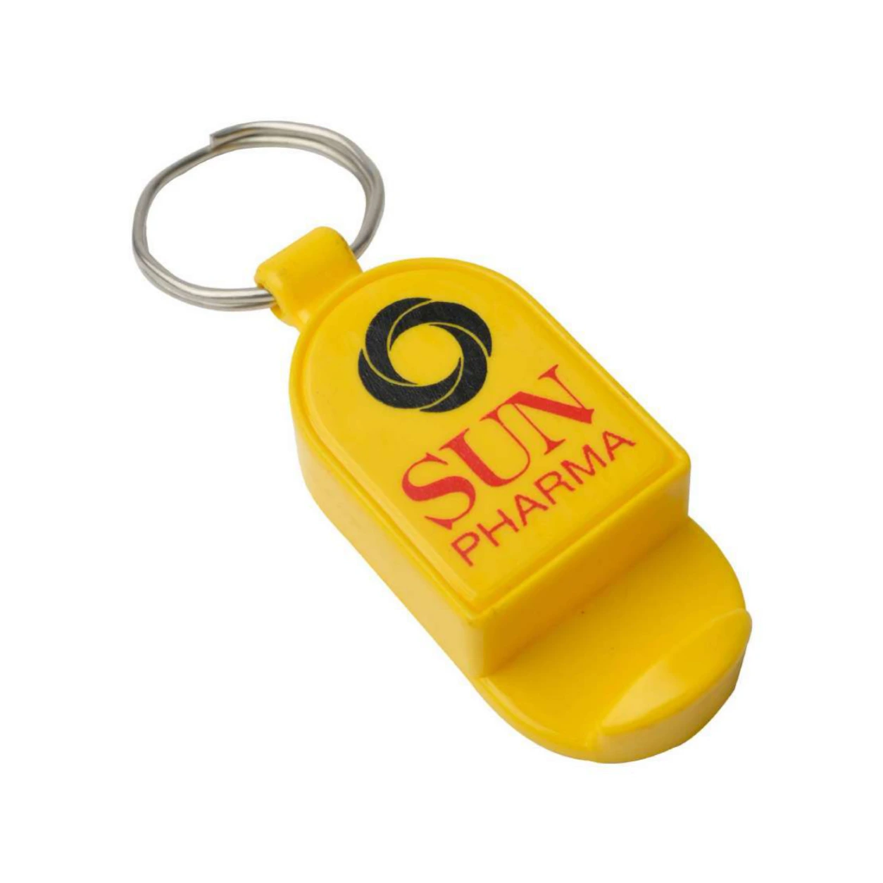 78 Yellow Rounded Mobile Stand ABS Plastic Keychain — 78