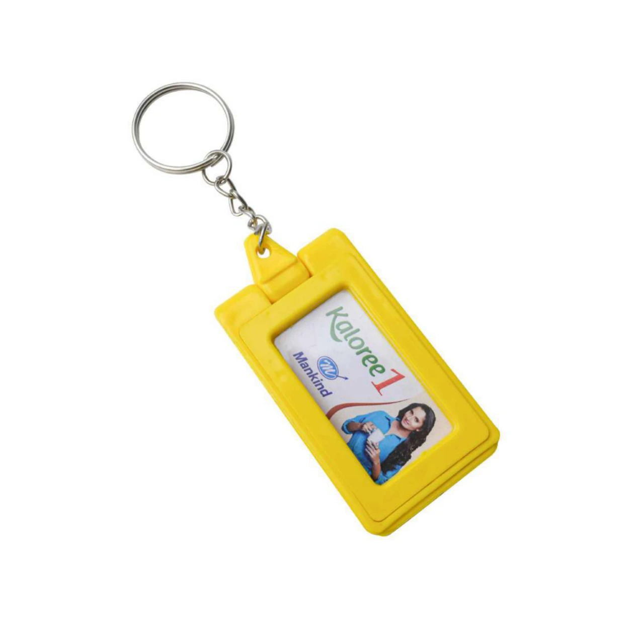 81 Yellow Slim Chain Photo Mobile Stand ABS Plastic Keychain — 81
