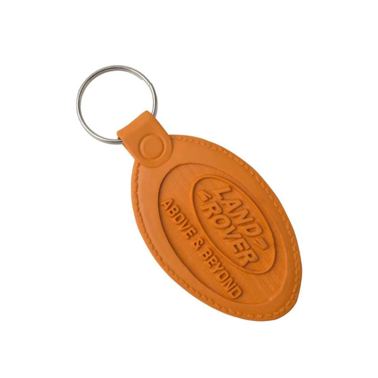 86 Orange Oval Die-Moulded PVC Keychain — 86