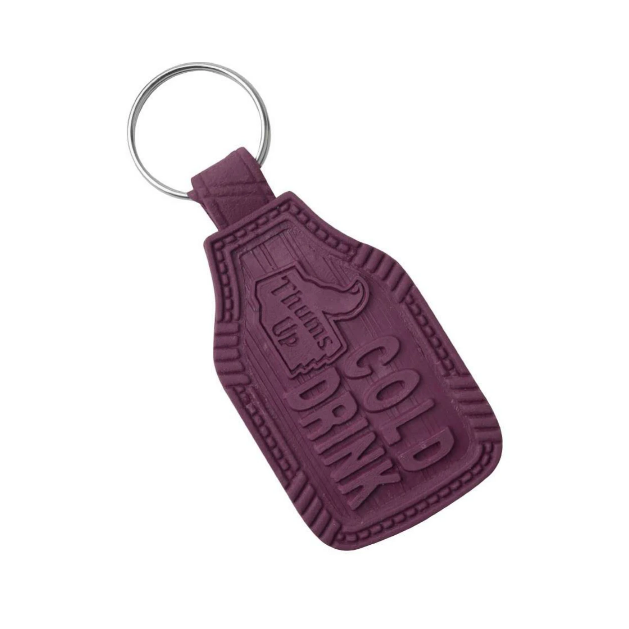 87 Purple Tapered Rectangle Die-Moulded PVC Keychain — 87