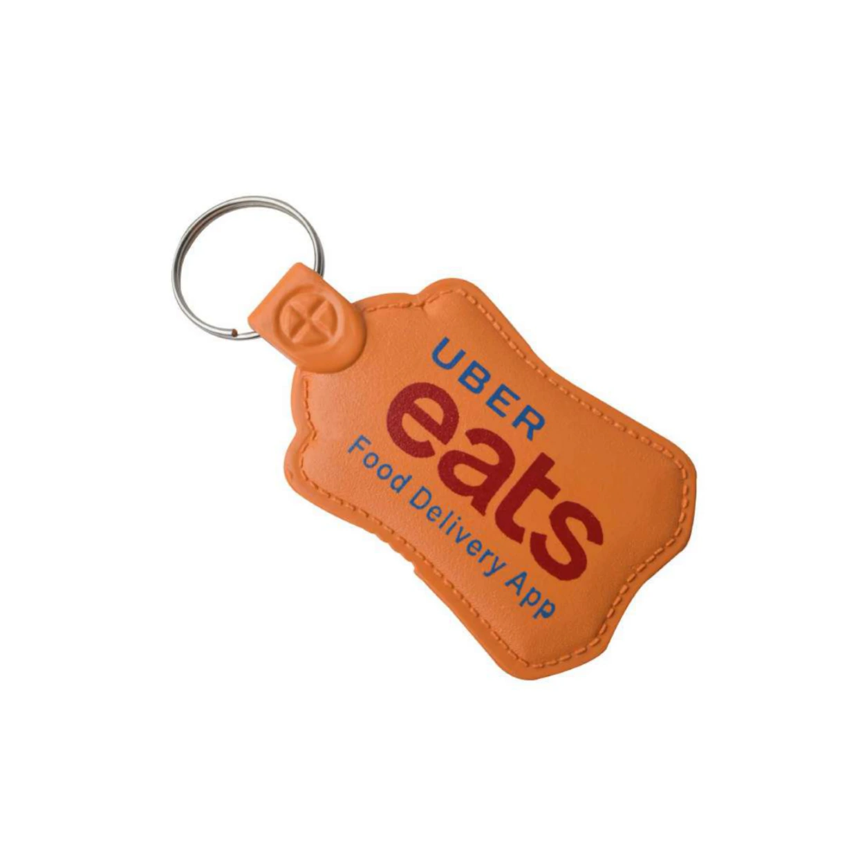 100 Orange Curved Shield ABS Plastic Keychain — 100
