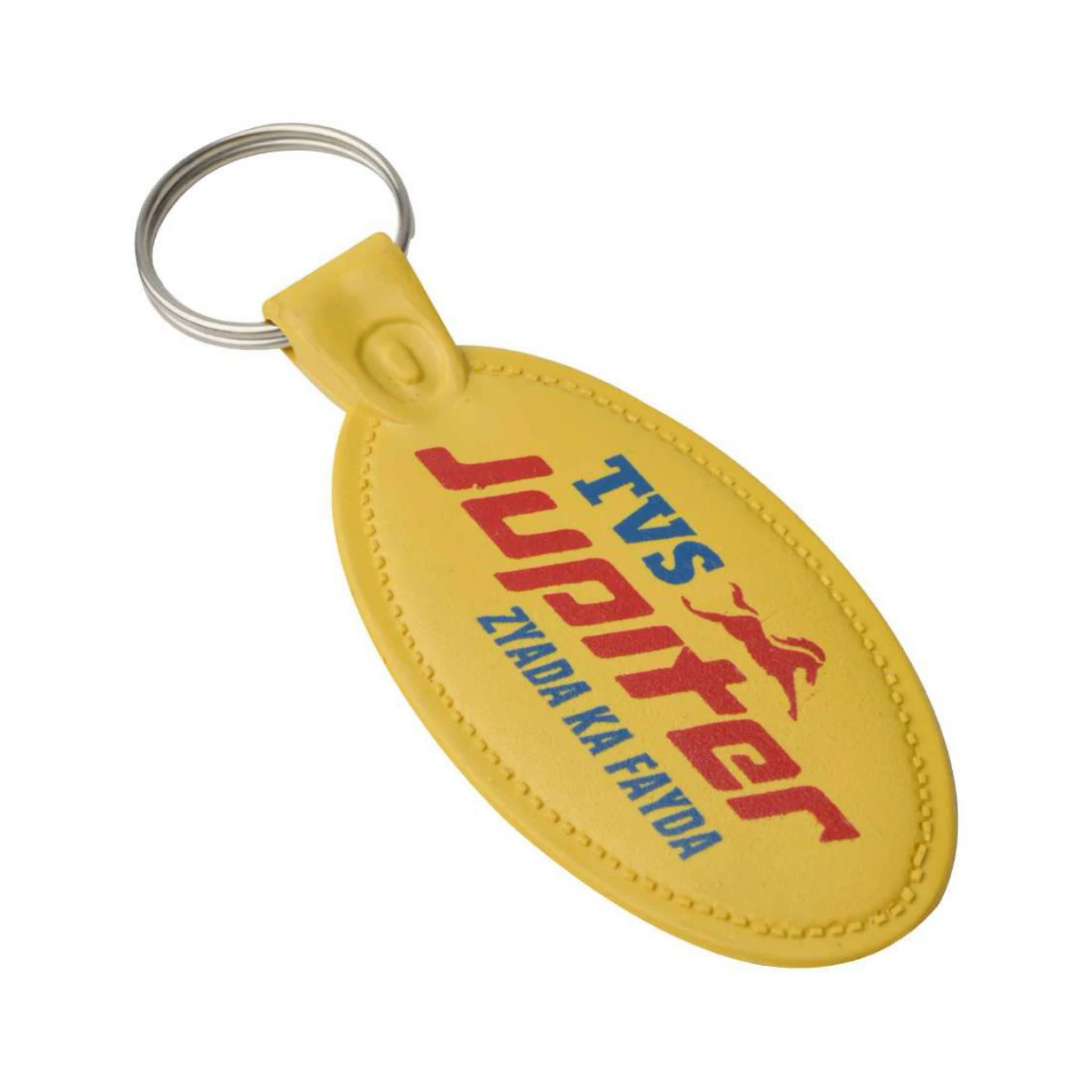 103 Yellow Oval ABS Plastic Keychain — 103