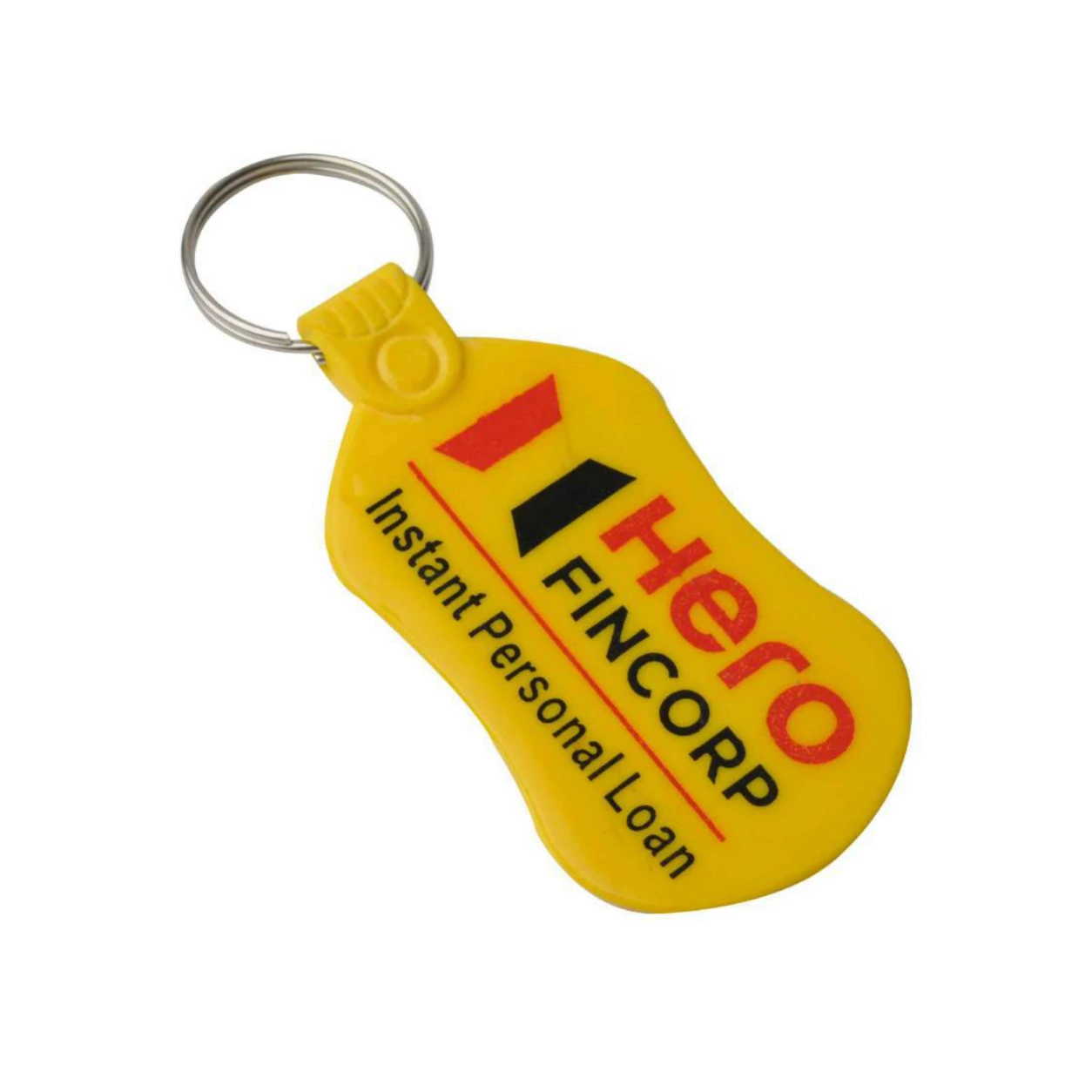 106 Yellow Decorative Oval ABS Meena Plastic Keychain — 106