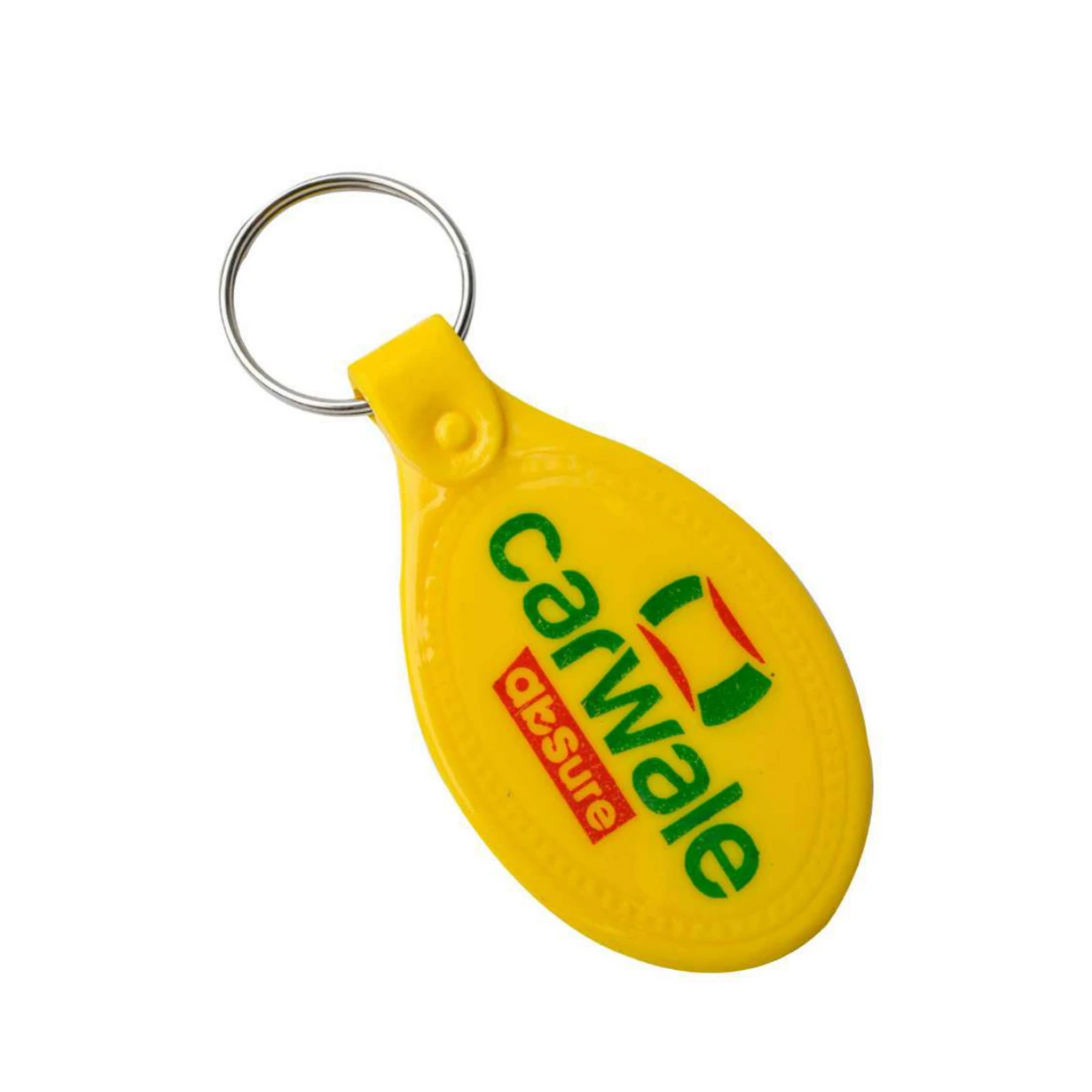 107 Yellow Teardrop ABS Meena Plastic Keychain — 107