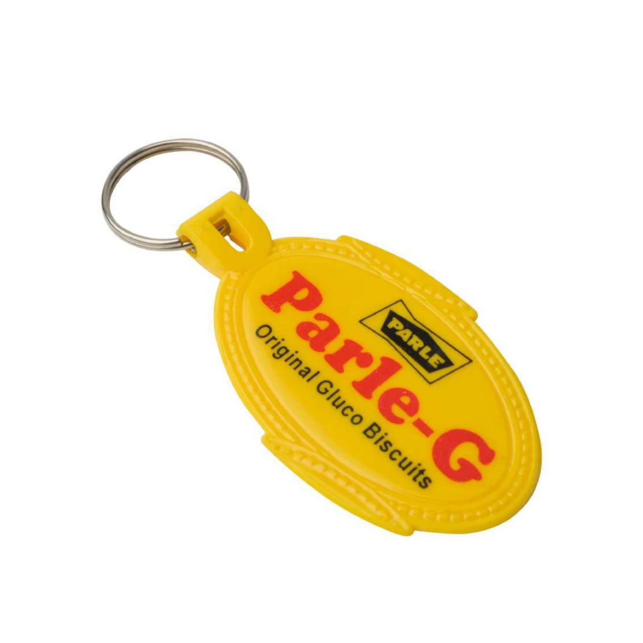 111 Yellow Oval Frame ABS Meena Plastic Keychain — 111