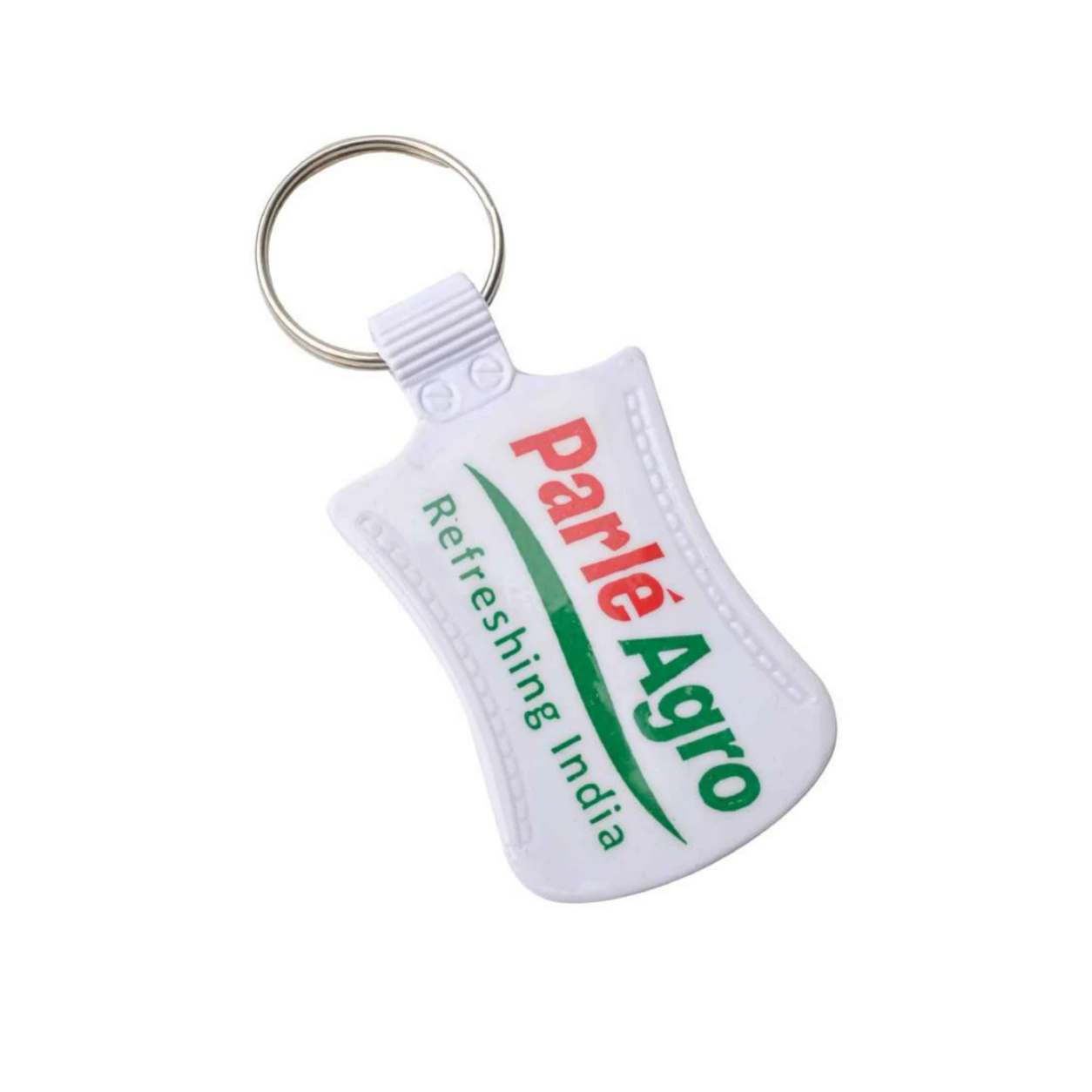 118 White Rectangle ABS Meena Plastic Keychain — 118