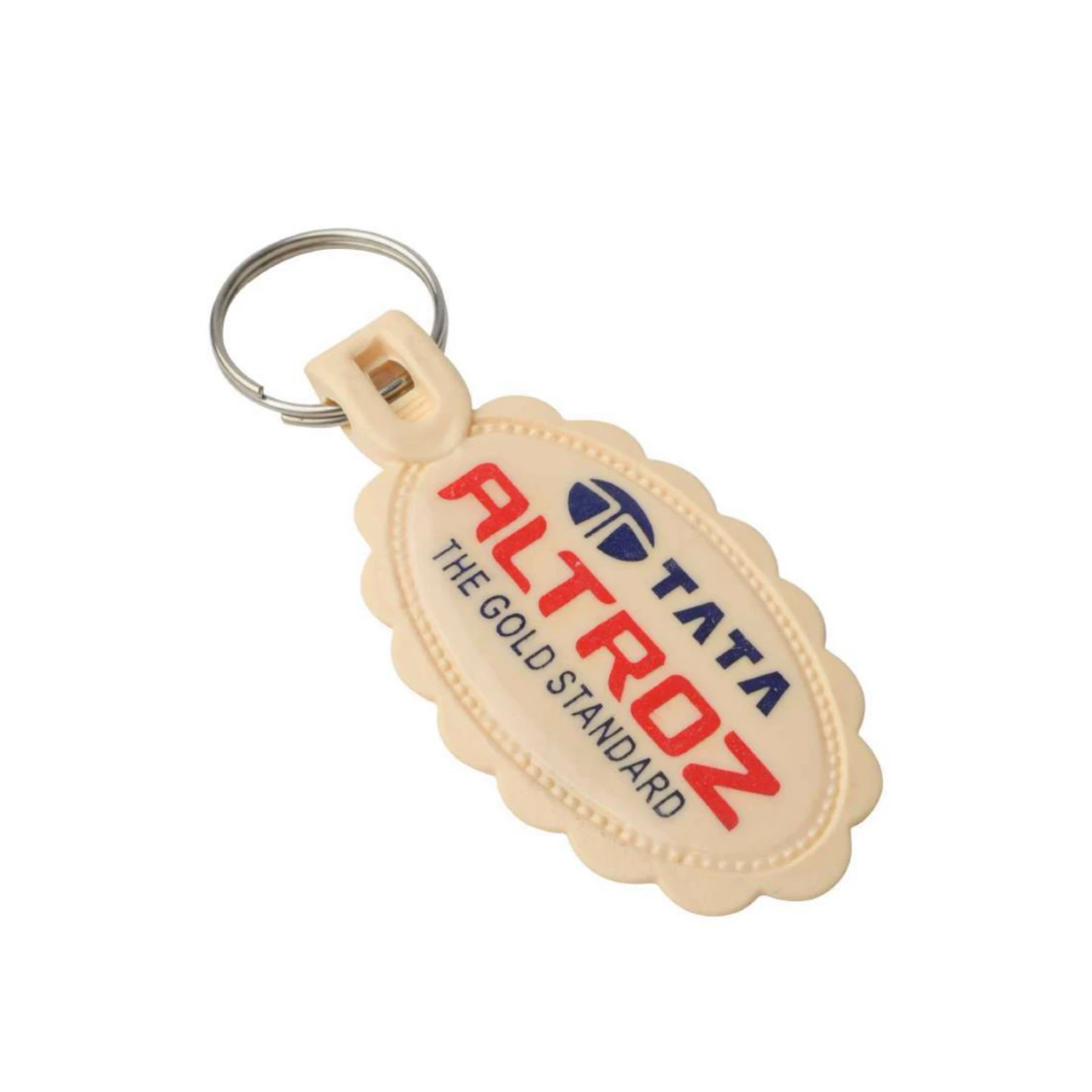 119 Cream Ornamental Tag ABS Meena Plastic Keychain — 119