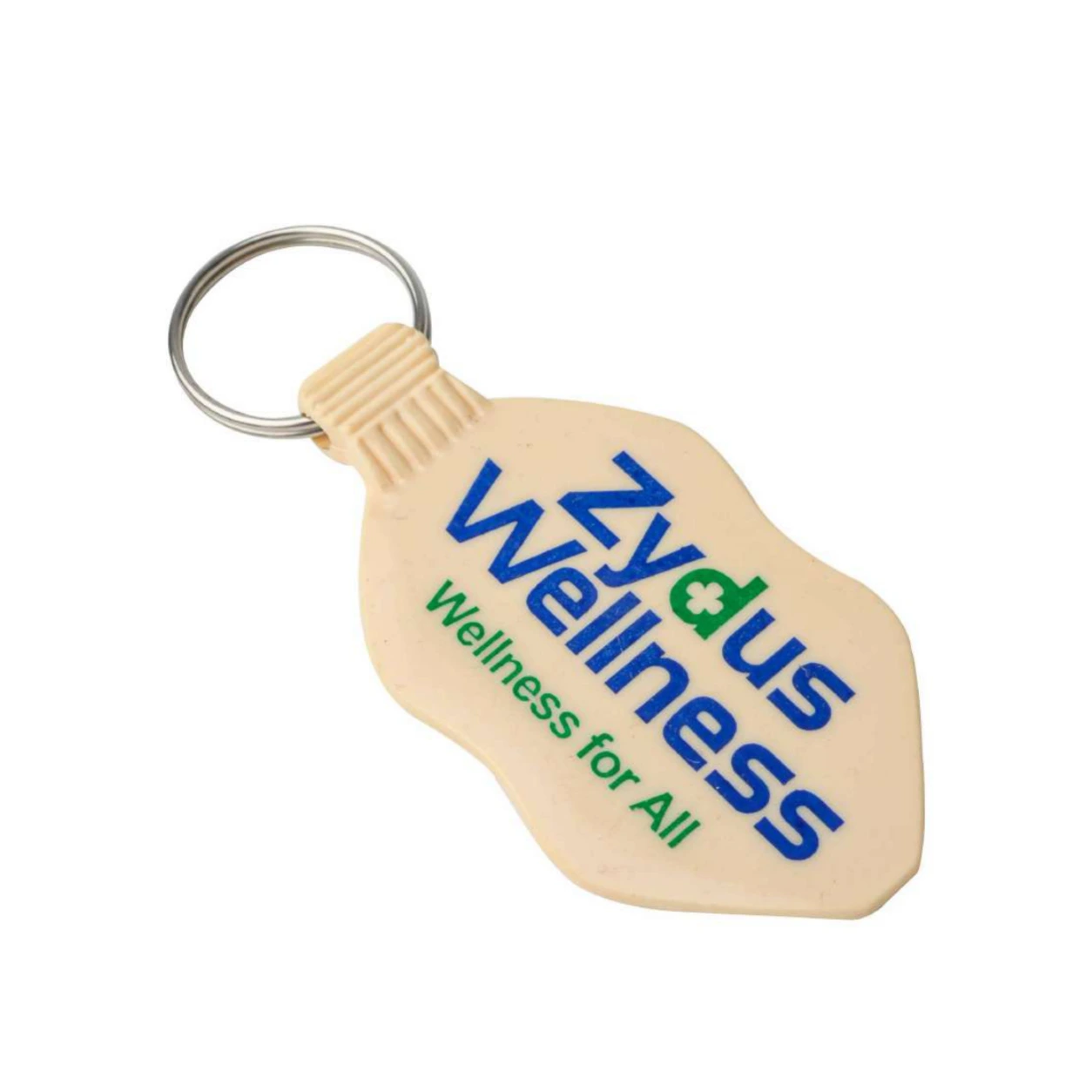 120 Cream Rounded Rectangle ABS Meena Plastic Keychain — 120